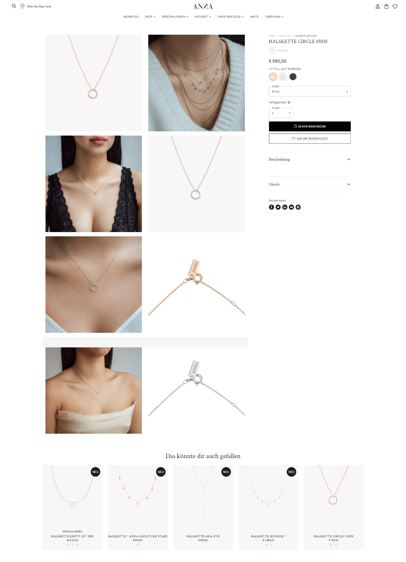 ANNA produktpage screenshot